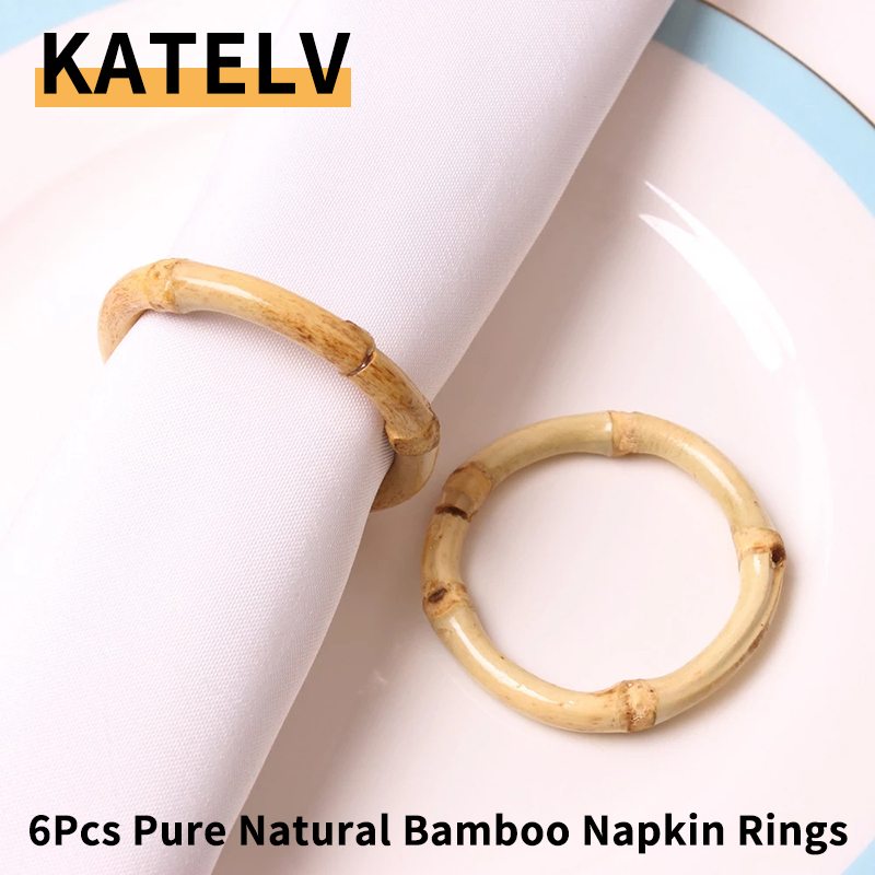 6Pcs Napkin Rings Set Handmade - огляд і ціна Wedding Ceremony Supply