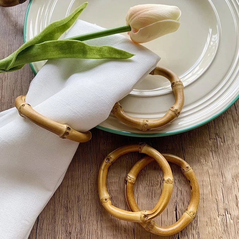 6Pcs Napkin Rings Set Handmade - огляд і ціна Wedding Ceremony Supply