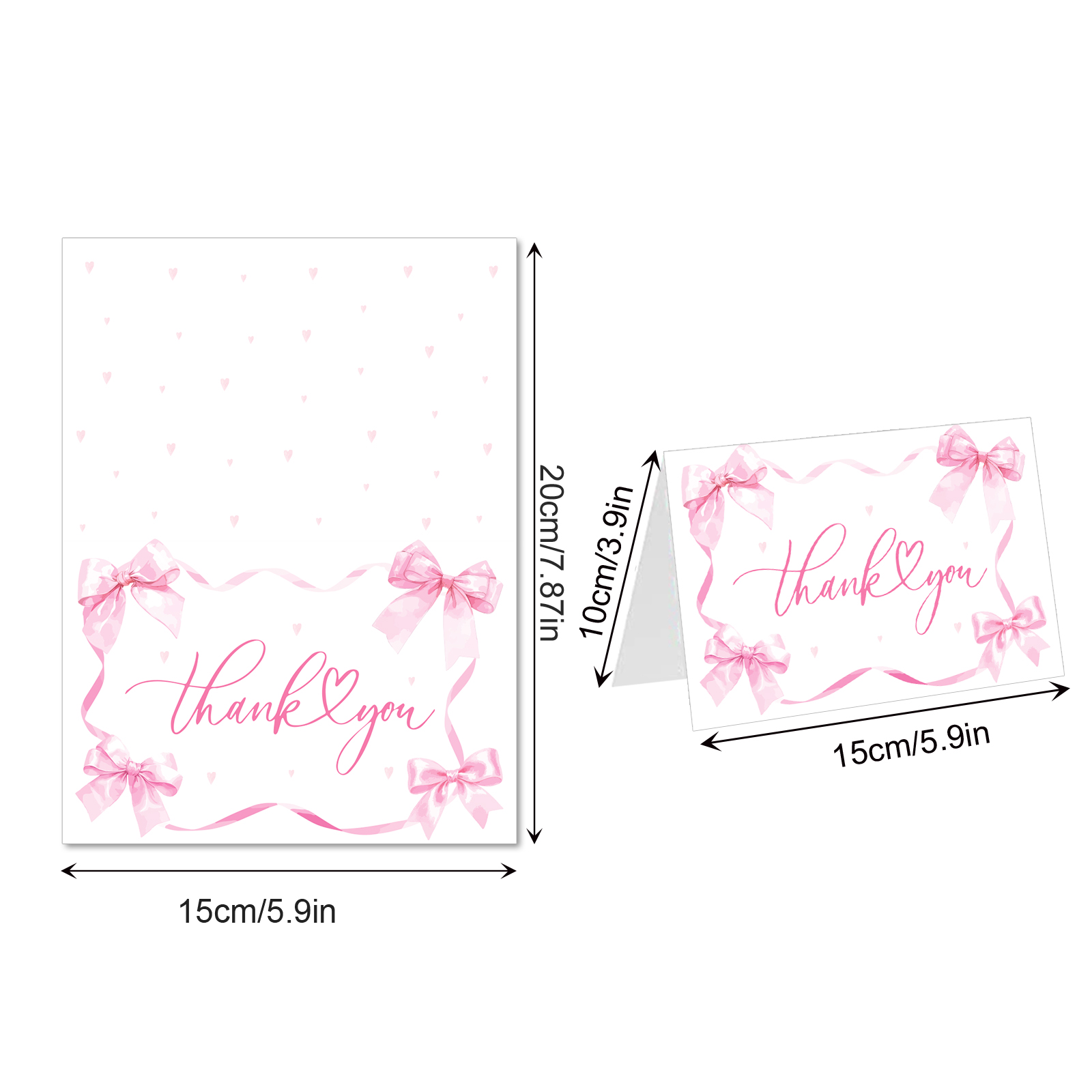 13pcs Pink Bow Tie Greeting Ca - огляд і ціна Wedding Sutra