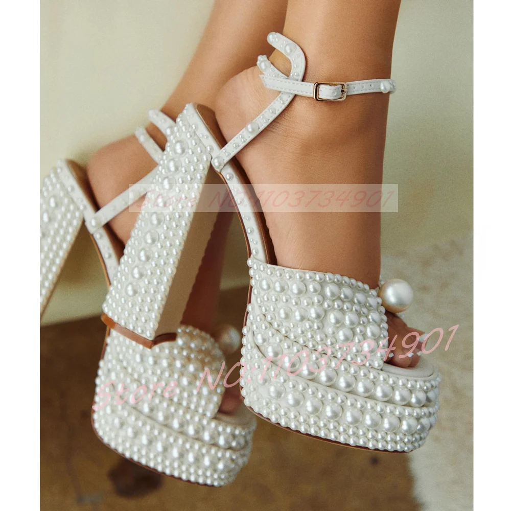 Women's White Pearl Platform S - огляд і ціна Wedding Super
