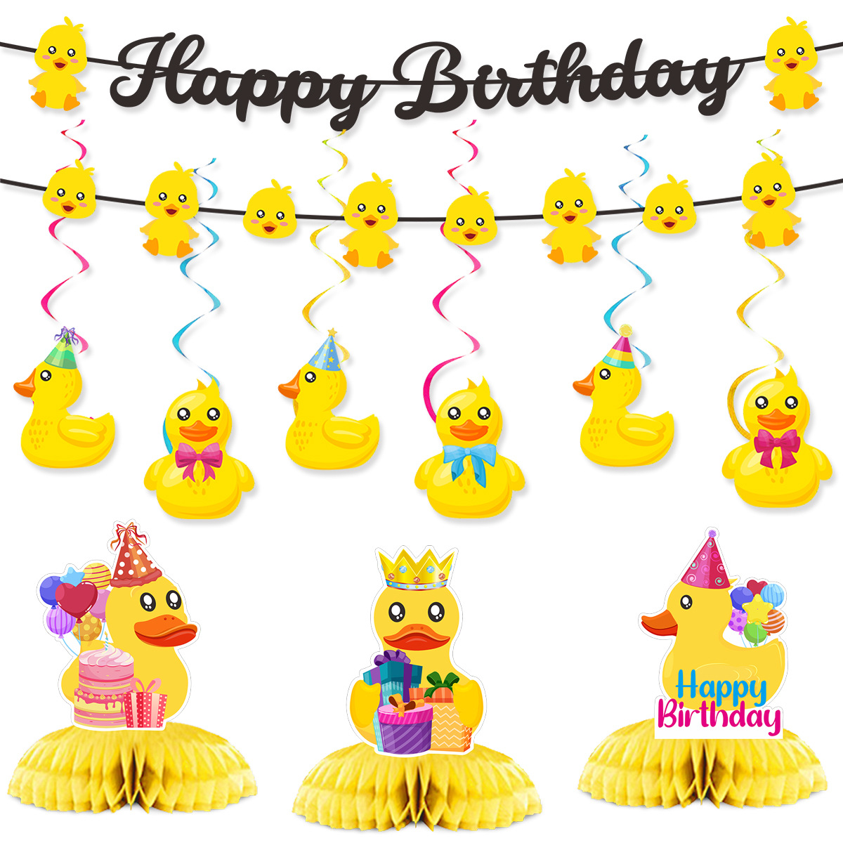 Cute Swim Duck Theme Happy Bir - огляд і ціна Confetti Balloon Set