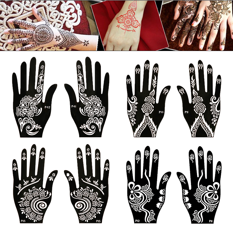 2pcs Henna Tattoo Stencils Tem - огляд і ціна Indian Wedding Supply