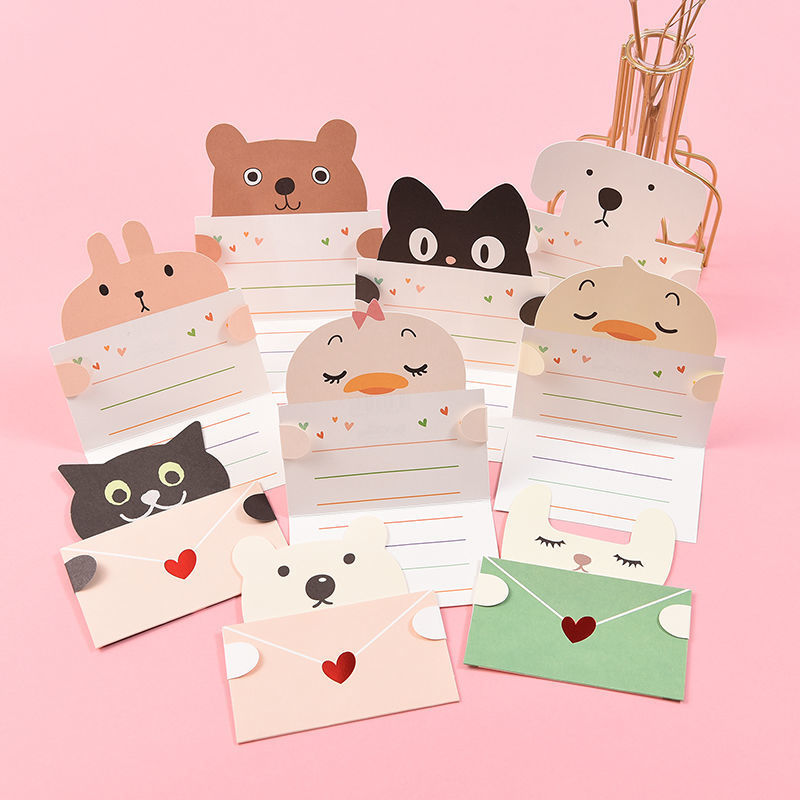 9Pcs Cartoon Animal Gift Card  - огляд і ціна Wedding Sutra