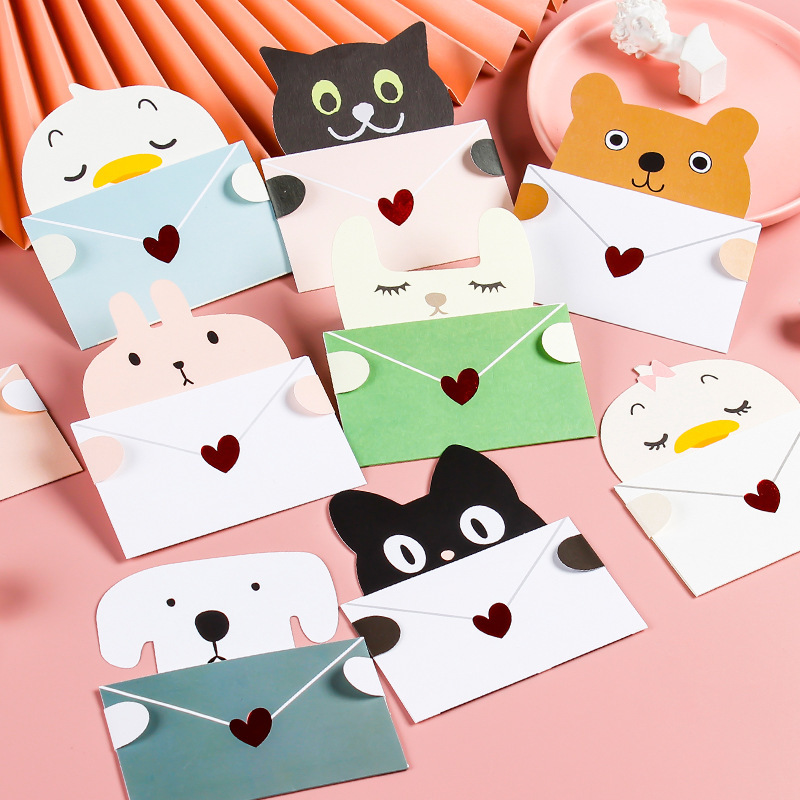9Pcs Cartoon Animal Gift Card  - огляд і ціна Wedding Sutra