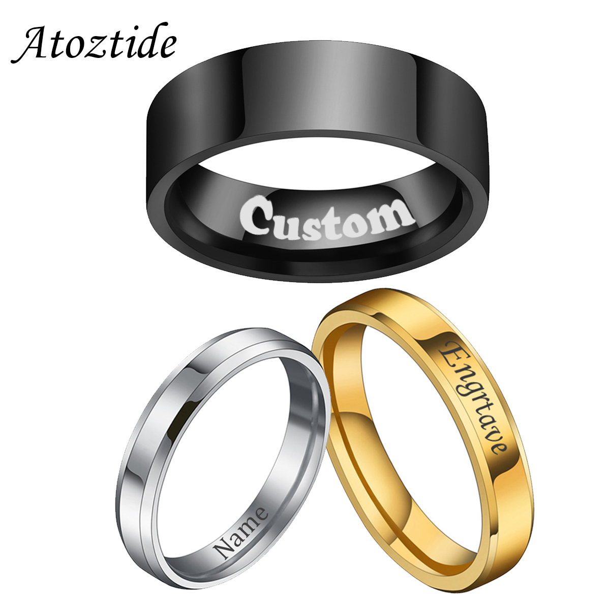 Atoztide 4/6/8mm Personalized  - огляд і ціна Wedding Zone