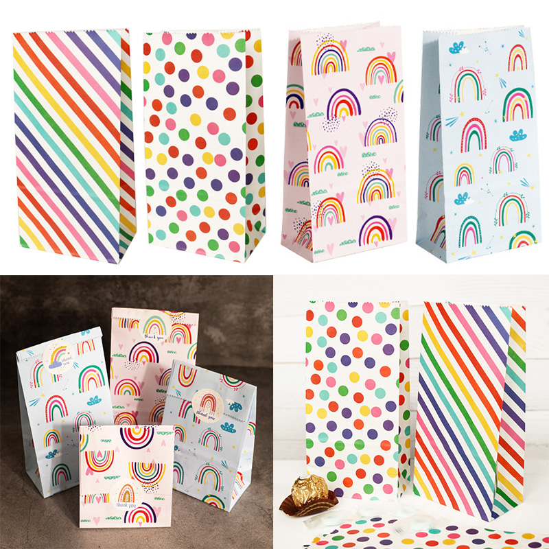 Small Paper Bags Rainbow Print - огляд і ціна Wedding Favor Box