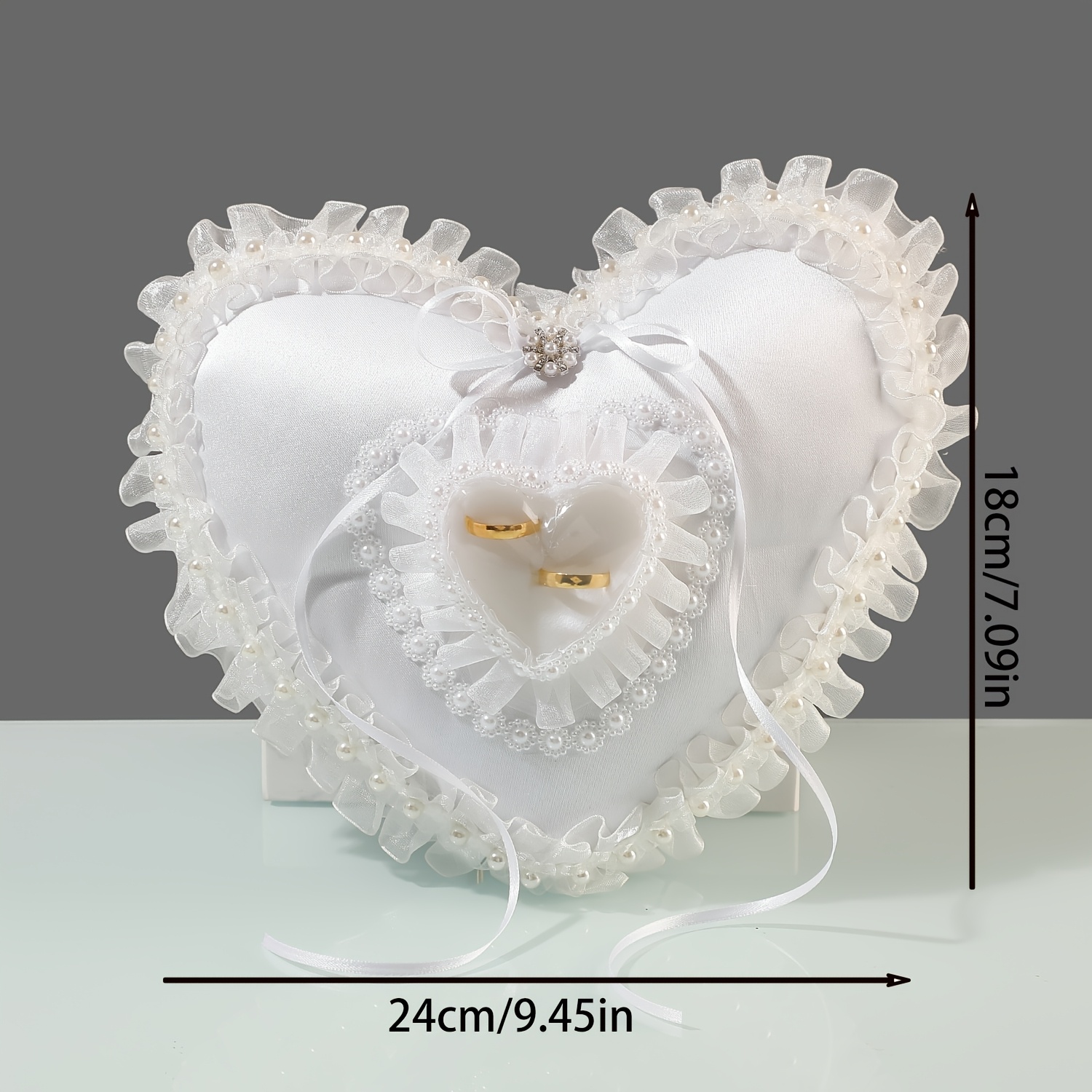 White Heart Shaped Wedding Rin - огляд і ціна Wedding Ceremony Supply