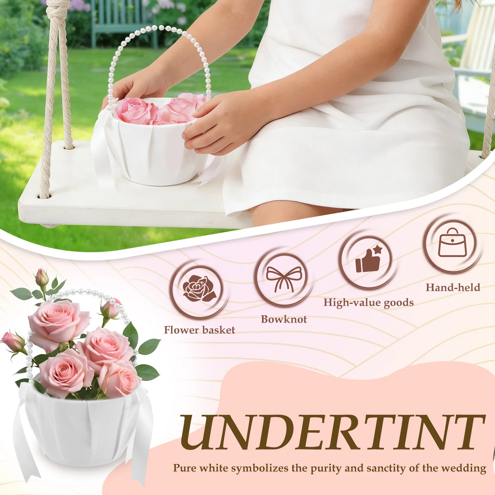 2Pcs Wedding Flower Girl Baske - огляд і ціна Wedding Ceremony Supply