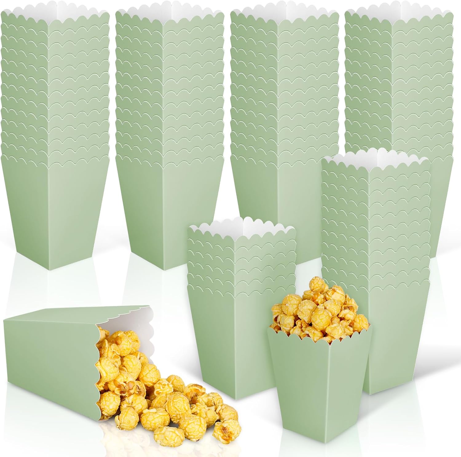 12 pcs  Sage Green Mini Popcor - огляд і ціна Wedding Favor Box