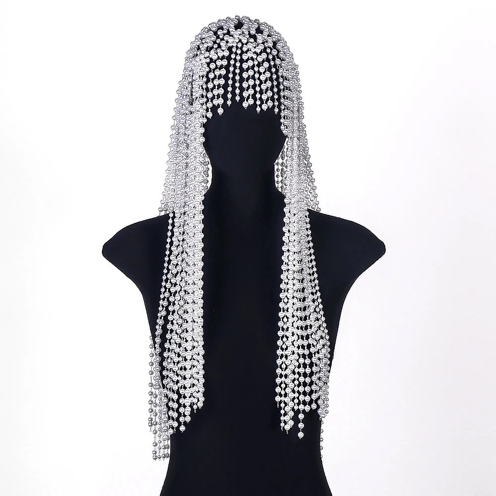 Fashion Pearl Tassel Headpiece - огляд і ціна Indian Wedding Supply