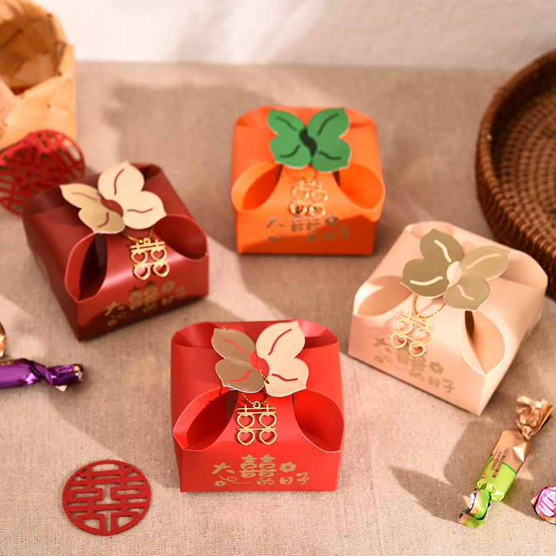 50pcs Orange Portable Gift Box - огляд і ціна Wedding Favor Box