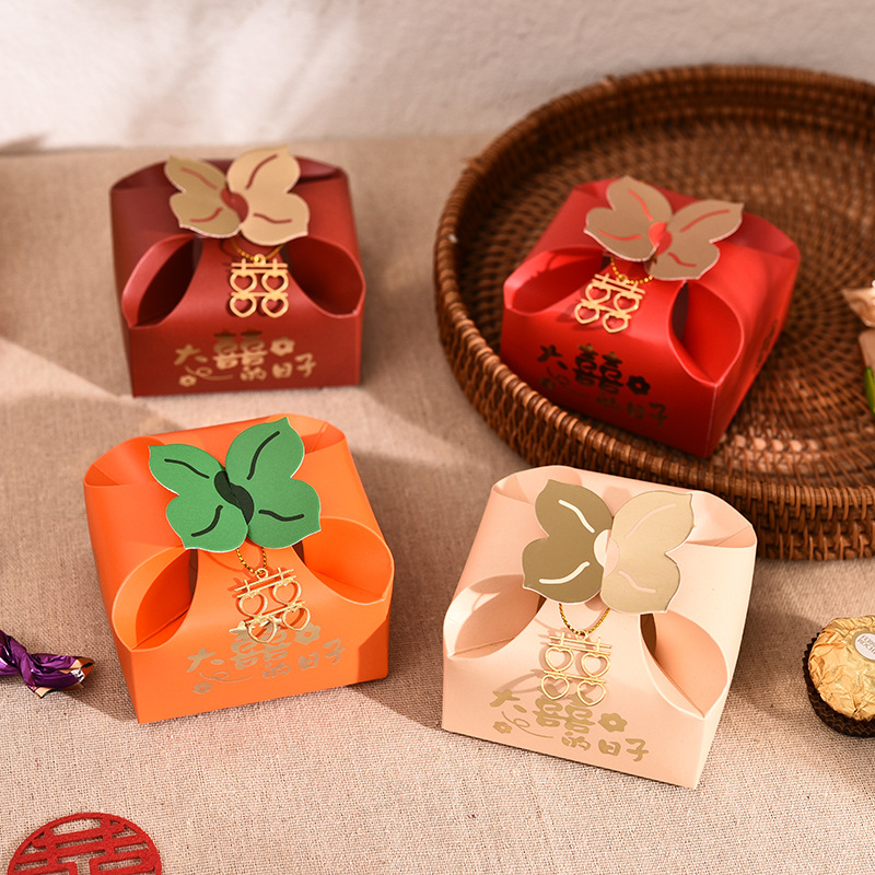 50pcs Orange Portable Gift Box - огляд і ціна Wedding Favor Box