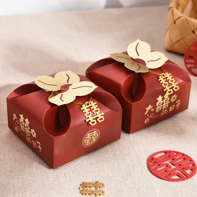 50pcs Orange Portable Gift Box - огляд і ціна Wedding Favor Box