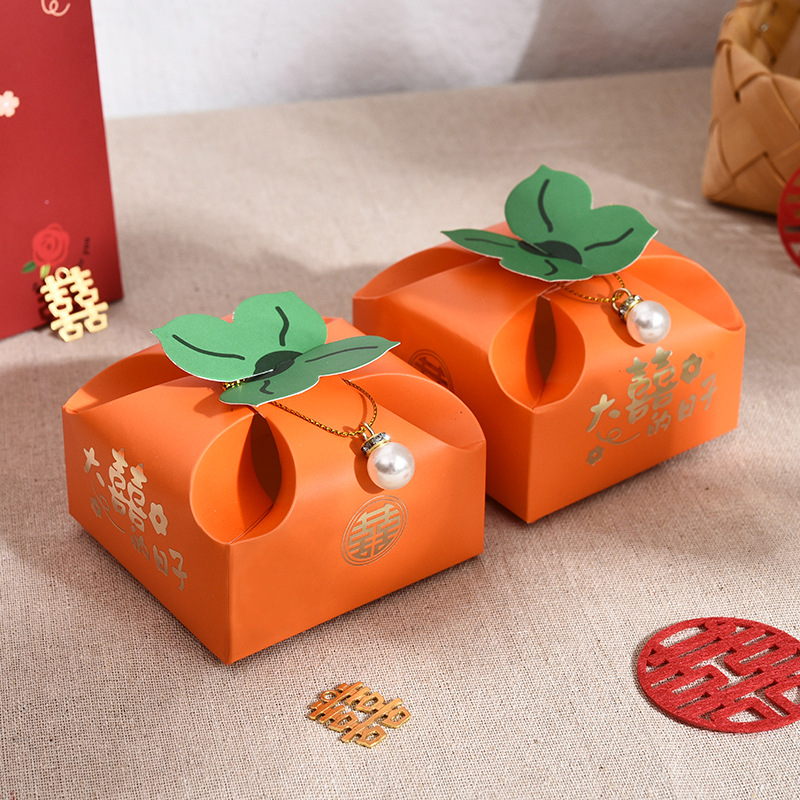 50pcs Orange Portable Gift Box - огляд і ціна Wedding Favor Box